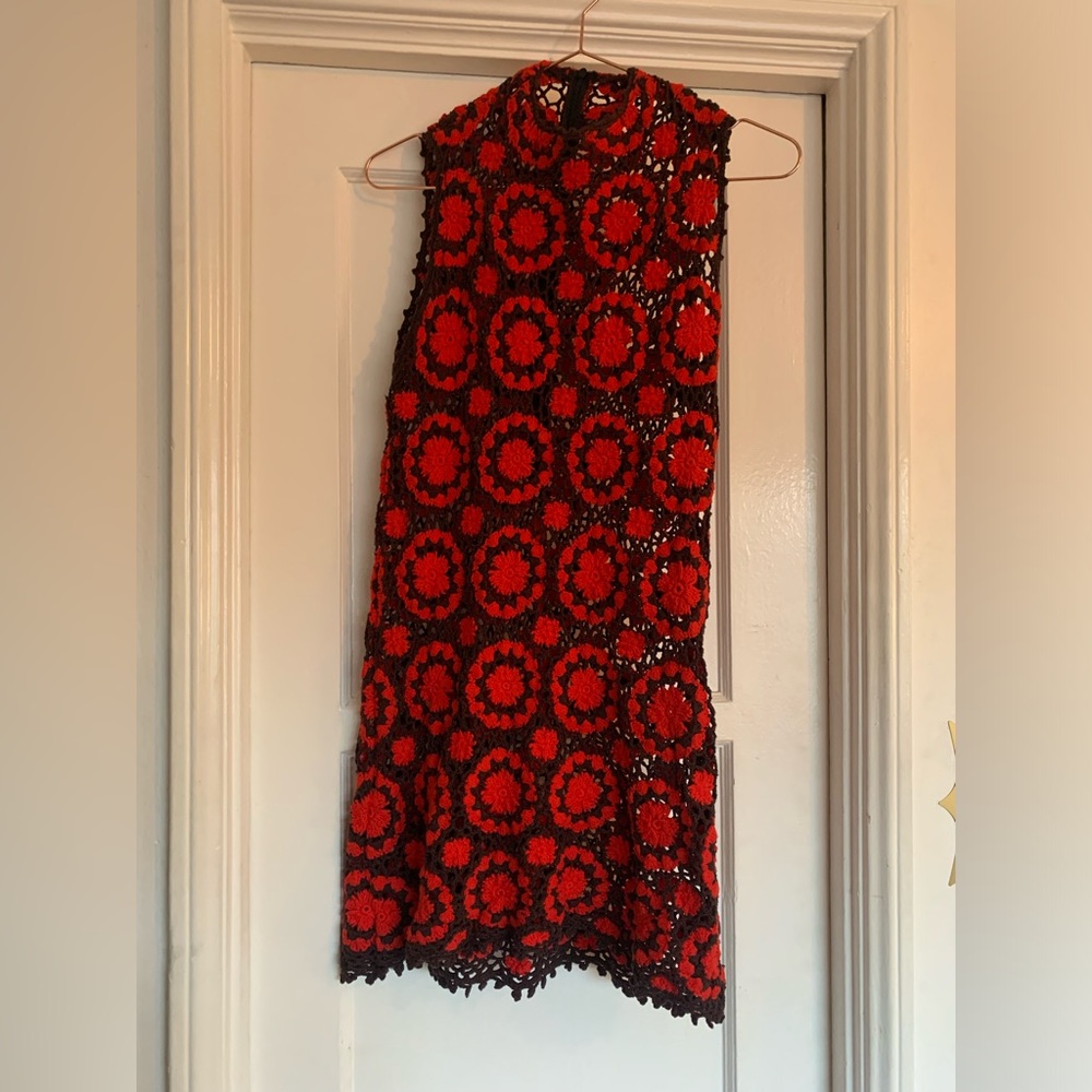 VINTAGE CROCHET MINI DRESS